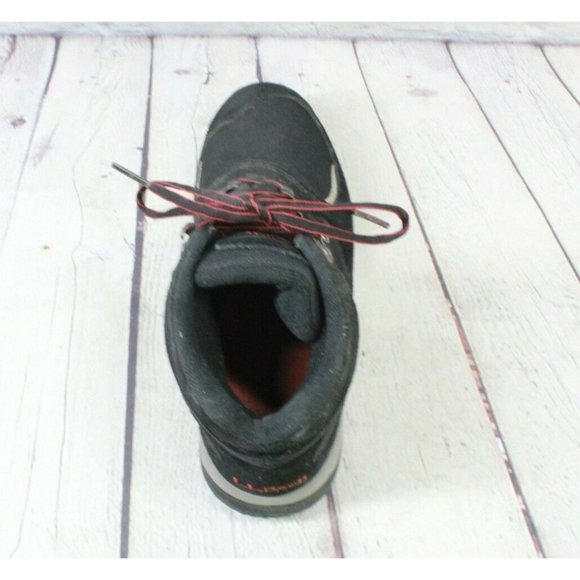 LL Bean Black Suede Mesh High Top Mountain Classic Hikers Boots Size 9 M - Picture 6 of 9